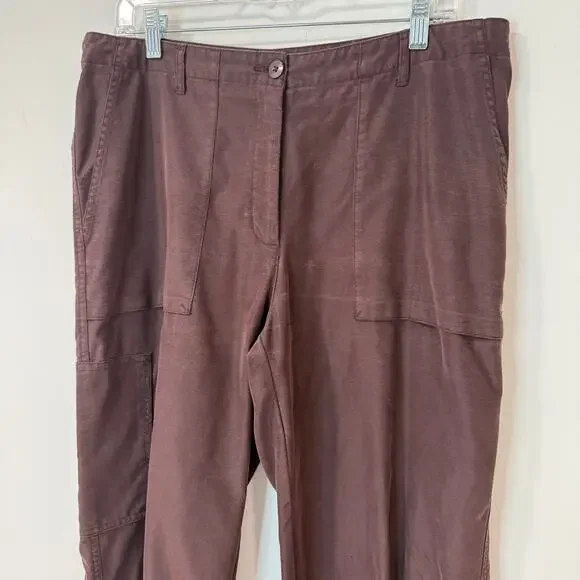 Patagonia Womens Vintage Pants Cargo Straight Leg Brown 14 Y2K Outdoor - Picture 4 of 10